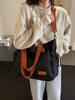 Bolso de lona de gran capacidad para mujer, bolso de mano, bolso de hombro portátil sencillo para estudiantes universitarios, bolso cruzado para uso diario, 2024