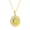 Pendente Geométrico Retrô Francês de Cristal Natural Escovado Colar Elegante de Prata S925 para Clavícula Presente Antigo