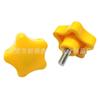 40 # M5 Amarillo Estrella de Cinco Puntas Flor de Ciruelo Cabeza de Plástico Mango Tornillo de Mano Perno de Mano Tornillo de Mango
