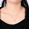 Collar de perla y diamante único de plata de ley s925 de Diana, elegante diseño de lujo ligero de alta calidad, cadena para la clavícula chapada en oro de 14 quilates