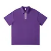 Camisa Polo Retro Delgada de Verano 220g Algodón con Sensación de Hielo Sin Costuras Pegada Media Cremallera para Hombre, Top Casual Simple Estilo Japonés