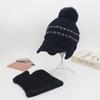 Chapéu Feminino de Tricô para Outono e Inverno, Moderno e Sofisticado, À Prova de Vento, Forrado com Lã, Chapéu Quente, Gorro com Aba Duckbill Protetor de Orelhas, Atacado