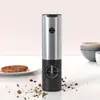 Moedor de Pimenta Elétrico, Frasco de Moagem Automática para Pimenta e Sal Marinho em Pó, Moedor de Pimenta Doméstico, Moedor de Pimenta do Reino Doméstico