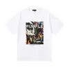 Comércio Exterior Marca da Moda Marca Roxa Logo Clássico de Letras Estampado Manga Curta Névoa Rua Americana Marca da Moda Camiseta