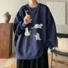 Comércio Transfronteiriço Design de Nicho Versátil Moletom Gola Redonda Jaqueta Casual High Street Estilo de Hong Kong Top Tendência Camisa Básica