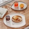 Bandeja Minimalista Japonesa de Media Luna Vajilla para Mesa de Comedor en Casa Textura Delicada Bandeja de Comedor Transfronterizo
