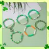 Calle. Pulsera del Día de San Patricio Pulsera Fresca Verde de Arcilla Suave Transfronteriza Europea y Americana Festival Irlandés Lucky Lucky