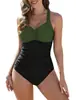 Amazon 2025 sexy traje de baño de una pieza europeo y americano fruncidogathered traje de baño comercio exterior multicolor traje de baño fabricantes de origen