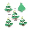 Serie Navideña de Resina DIY Colgante de Papá Noel Regalo Muñeco de Nieve Pulsera Llavero Colgante Decorativo W462