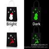 BD051 Natal luminoso fluorescente floco de neve alce decorativo bola festa mão presente bolsa de papel Kraft