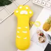Estojo de Lápis de Silicone Pata de Gato Transfronteiriço, Desenho Animado Fofo, Alto Valor Estético, Estojo de Papelaria de Grande Capacidade, Papelaria com Zíper para Alunos do Ensino Fundamental