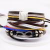 Pulsera de Círculo Nepalí de 8 Caracteres Símbolo Infinito Ilimitado Multicadena Pulsera Combinación Multicadena Transfronteriza Europea y Americana Cuerda Colorida Tejida Pulsera DIY