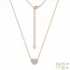 Collar de plata de ley S925 con moissanita completa, cadena para la clavícula con forma de corazón microincrustada con moissanita pequeña, superventas transfronterizo, directo del fabricante