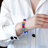 Pulsera de meteorito de vidrio Duobao multicolor de productos genuinos pulsera de piedra cruda de energía del universo del espacio exterior checo ventas directas de fábrica