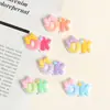 Letras Inglesas de Resina Capivara Panda Bebê Amor Palavra Placa Cola Creme Acessórios para Joias DIY Sapatos com Furos