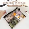 Nova Bolsa de Maquiagem de Malha Portátil Bolsa de Armazenamento de Fone de Ouvido com Cabeça de Troca Portátil Bolsa de Lavagem de Viagem Vermelha com Boca de Amor Flocada