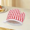 Novas Luvas de Isolamento Anti-Alta Temperatura para Micro-ondas Infantil com Estampa Xadrez Vermelho, Luvas Anti-Queimadura para Forno de Cozinha e Assar, Atacado