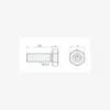PAX01-M8 M10 M12-L5 L10 L15 Parafuso Sextavado Externo com Furo Passante Rosca Fina Parafuso de Ajuste Oco