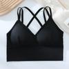 Verão Ice Silk cross beleza de volta envolto no peito tubo top sem anel de aço com almofada no peito todos os jogos de fundo esportes cinta sutiã cueca