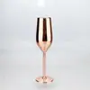 Copas de champán de acero inoxidable 304 transfronterizas, copas de cóctel metálicas resistentes a la rotura, adecuadas para bodas, fiestas, uso doméstico y bares; personalizable