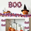 Decoración de Halloween Transfronteriza Calabaza Serpentinas Casa Embrujada Ambiente para el Jardín Naranja Morado Negro Cintas Halloween Lentejuelas Colgantes
