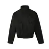 Chaqueta de Otoño Eme con Cuello Alto para Viajes al Trabajo Estilo Retro Casual Holgada Nicho de Gama Alta Chaqueta de Manga Larga Top