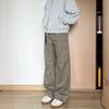 Macacão Vintage Americano Masculino Vintage Design de Desconstrução Jeans Solto Reto All-match Calças Casuais Ins