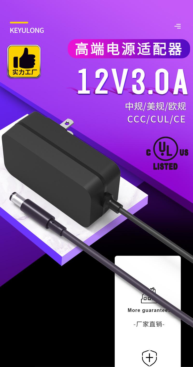 12V3A电源适配器定制厂家