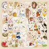 50 Pegatinas de Gato y Perro Lindos de Dibujos Animados Decoración de Graffiti Planificador DIY Pegatinas Impermeables Creativas