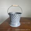 Suministros de Jardinería Cubo Portátil para Balcón Maceta para Suculentas Maceta de Hierro Galvanizado Cubo para Flores Jarrón Retro Americano Contenedor de Plantas Hecho a Mano