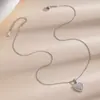 Ventas Directas de Fábrica Moda Transfronteriza Europea y Americana Diseño Simple Sentido del Diseño Collar con Colgante de Corazón Lujo Ligero Sensación de Alta Gama Colgante de Corazón