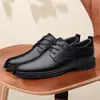 Zapatos de cuero para hombre zapatos formales zapatos negros con cordones para hombre zapatos para cuatro estaciones zapatos transpirables zapatos formales de negocios zapatos antideslizantes resistentes al desgaste para hombre