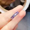 Anillo de Tanzanita Natural Popular al por Mayor de Fábrica Plata S925 Incrustado Piedra Principal 3*5 Joyería de Lujo Venta Directa de Fábrica