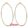 Brincos simples de aço inoxidável oversized brincos de moda personalizados processo de galvanoplastia de aço titânio um par/saco