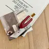Novo Grampo de Cabelo de Acetato Estilo Francês com Etiqueta Dourada Sem Costura Grampo de Maquiagem Grampo Lateral Grampo de Bico de Pato de Acetato Cor Sólida Acessório de Cabelo
