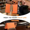 Capa de Couro Denior para iPhone 18 Pro, Carteira com Porta-Cartões Apple 17, Suporte, Capa Protetora 16 Pro