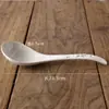 Cuchara de sopa de cerámica estilo japonés Jinzhongtai copo de nieve y vajilla de bajo vidriado para el hogar estilo japonés cuchara de mango largo fábrica de precio de gachas