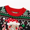 Fábrica de Origem Roupas Infantis Europeias e Americanas Transfronteiriças Suéter de Natal para Meninos e Meninas Homem de Gengibre Jacquard Pulôver Tricô