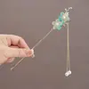 Flores Desabrochando Super Fada Franja Grampo de Cabelo Novo Estilo Chinês Estilo Antigo Grampo de Cabelo de Liga de Zinco Grampo de Cabelo Moderno Dinastia Han Mulheres