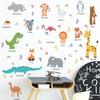 LD96230 Combinación de animales de dibujos animados Inglés Sala de estar Embellecimiento de pared Dormitorio Fondo Decoración de pared Pegatina de pared Autoadhesiva