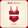 Conjunto de Sutiã Vermelho para Casamento Feminino, Sem Aro, Ajustável, Bordado, para Seios Pequenos, Perfeito para o Ano de Nascimento