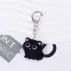 Nuevo Llavero de Gato de Dibujos Animados 2D de Acrílico Lindo Colgante de Gato Negro para Mochila Llavero Para la Generación Joven