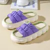 Pantuflas de Punta Abierta al por Mayor Precio Especial Pantuflas de Algodón Lino para el Hogar para Mujeres Antideslizantes de Interior Suela Gruesa Primavera y Otoño Pantuflas para Todas las Estaciones