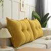 Cheney Veludo Cabeceira Bolsa Macia Encosto Grande Quarto Casal Almofada Dupla Almofada de Encosto Almofada de Sofá de Cama Proteção para a Cintura Removível e Lavável