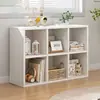 Estante de Chão Rack de Armazenamento Sala de Estar Casa Armário Baixo Armário de Armazenamento Armário de Armazenamento de Quarto Armário de Grade Janela de Canto Pequena Estante