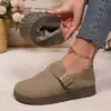 Outono de 2025 Novo Plano Casual Versátil Leve Confortável Fivela Retro Moda Comércio Exterior Birkenstock Sapatos Femininos Atacado