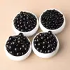 Pulsera de Obsidiana Natural Cuentas Sueltas DIY Hecho a Mano Materiales para Ensartar Pixiu Accesorios Obsidiana Negra Piedra Individual Piedra con Brillo Plateado
