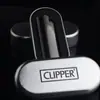 Autêntico Isqueiro CLIPPER Clifford Roda Fogo Aberto Presente Promocional Publicitário Gravação de logo