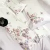 Novo Conjunto Floral Bordado Simples de Algodão de Fibra Longa e Cetim de Quatro Peças Lençol de Cama e Lençol com Elástico de Algodão Puro Comércio Atacadista