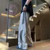 Pantalones de Tres Barras Estilo Americano de Seda de Hielo de Secado Rápido para Hombre Verano Delgados High Street Sueltos Pierna Ancha Casual Deportivos para Verano
